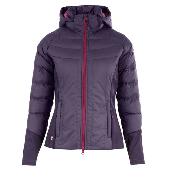 Jackets & Blazers - Horze Women's Hooded Puffer Jacket Purple Pink Size US 8 Insulated